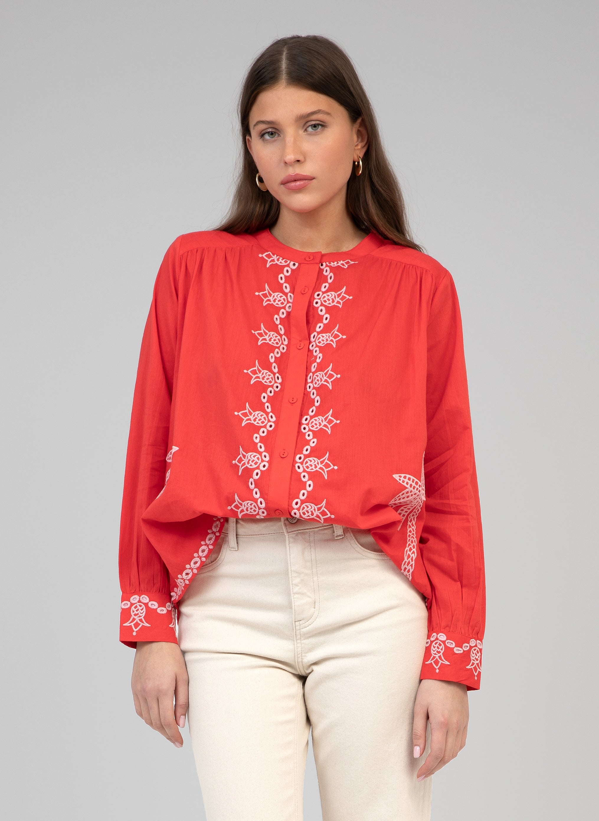 CHEMISE STEVANIA rouge