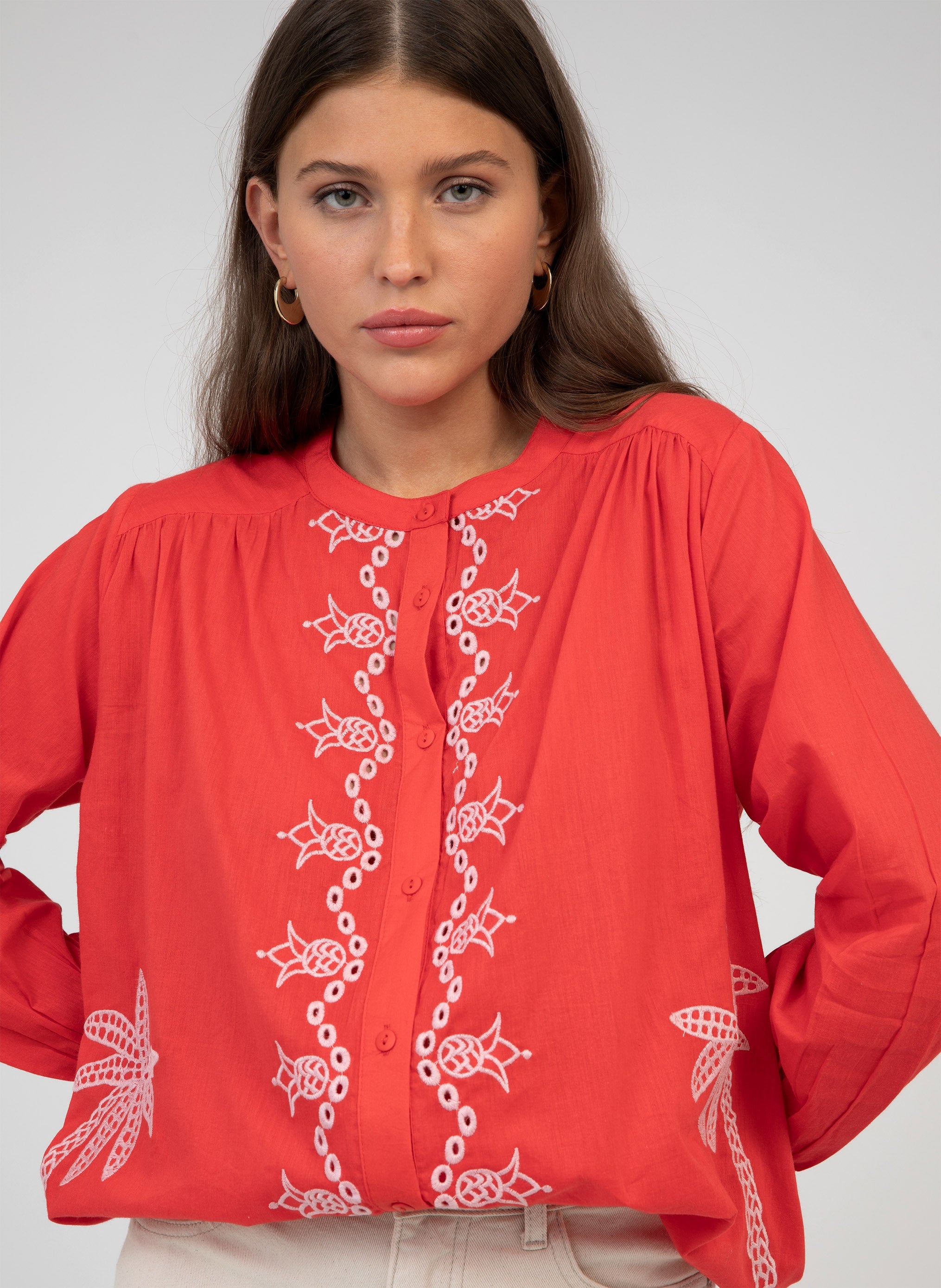 CHEMISE STEVANIA rouge