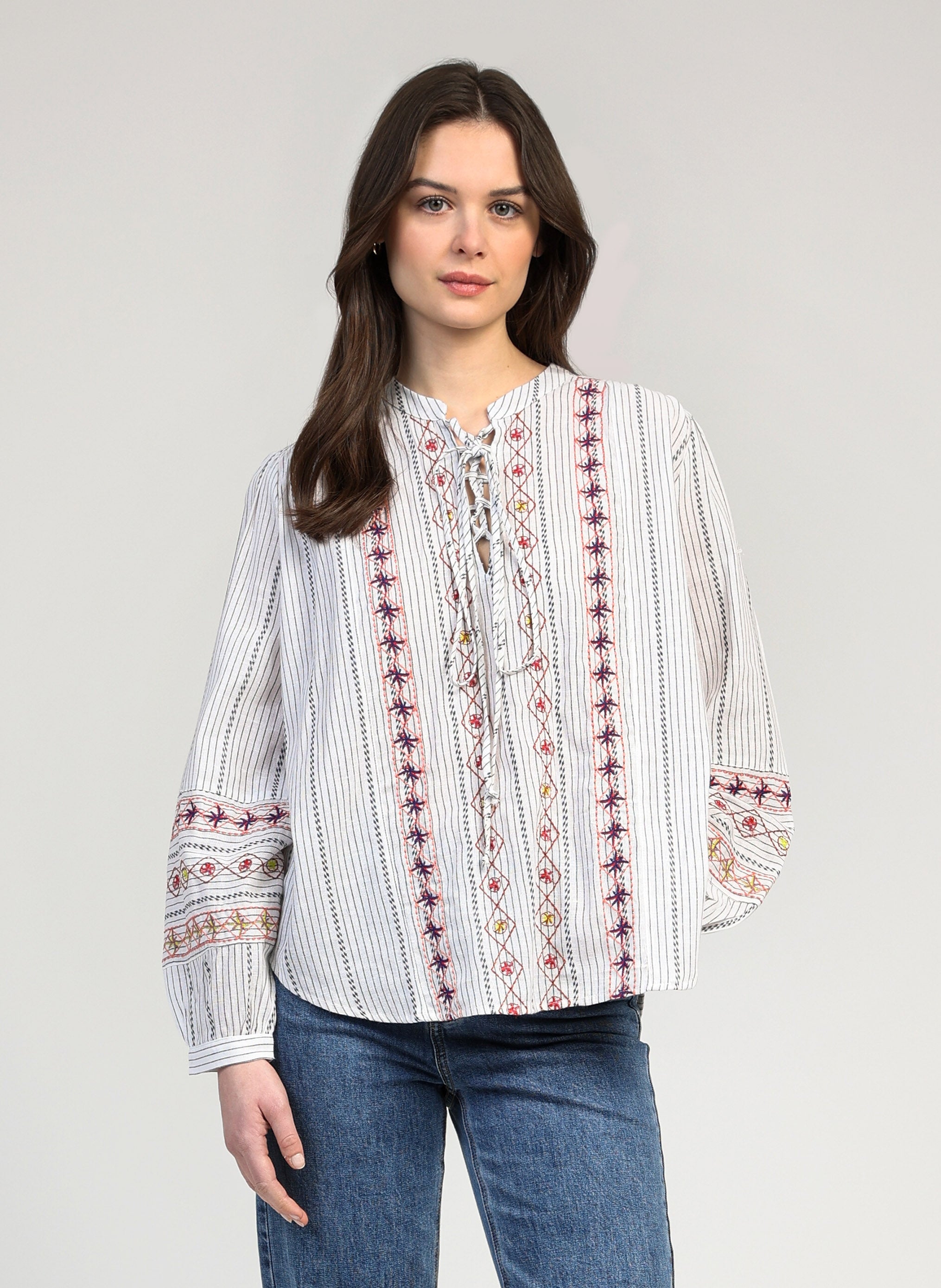 SUVILA BLOUSE stripe