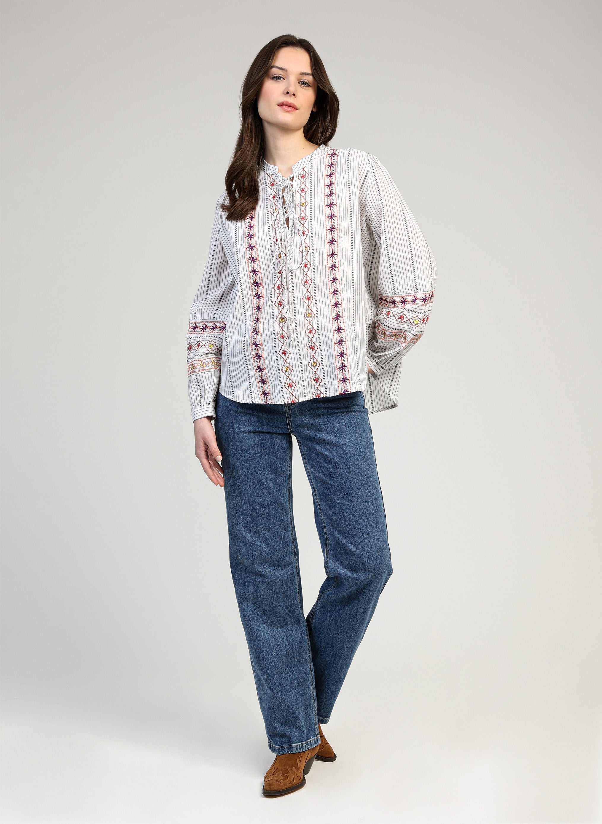 SUVILA BLOUSE stripe