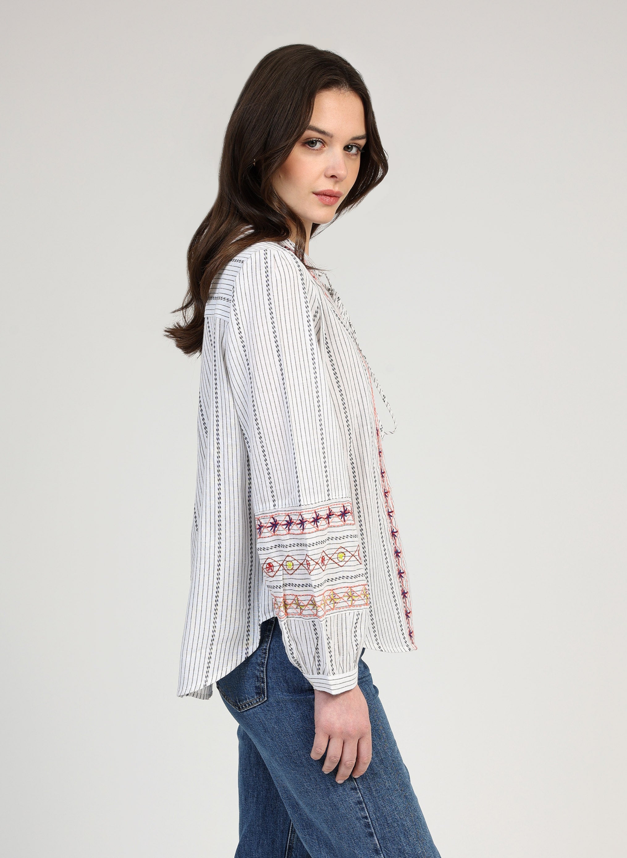 SUVILA BLOUSE stripe