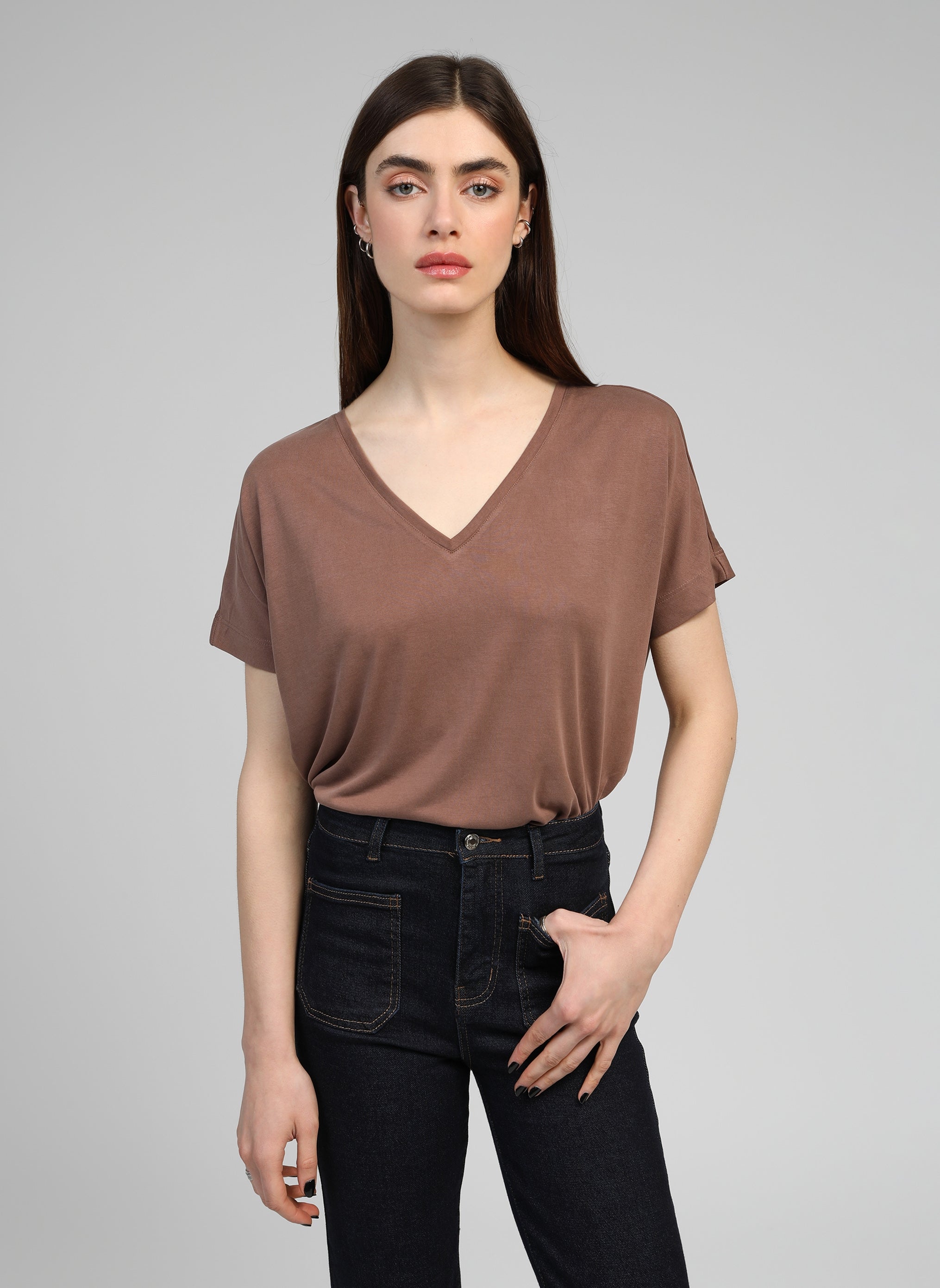 T-SHIRT TAROBA mocha brown