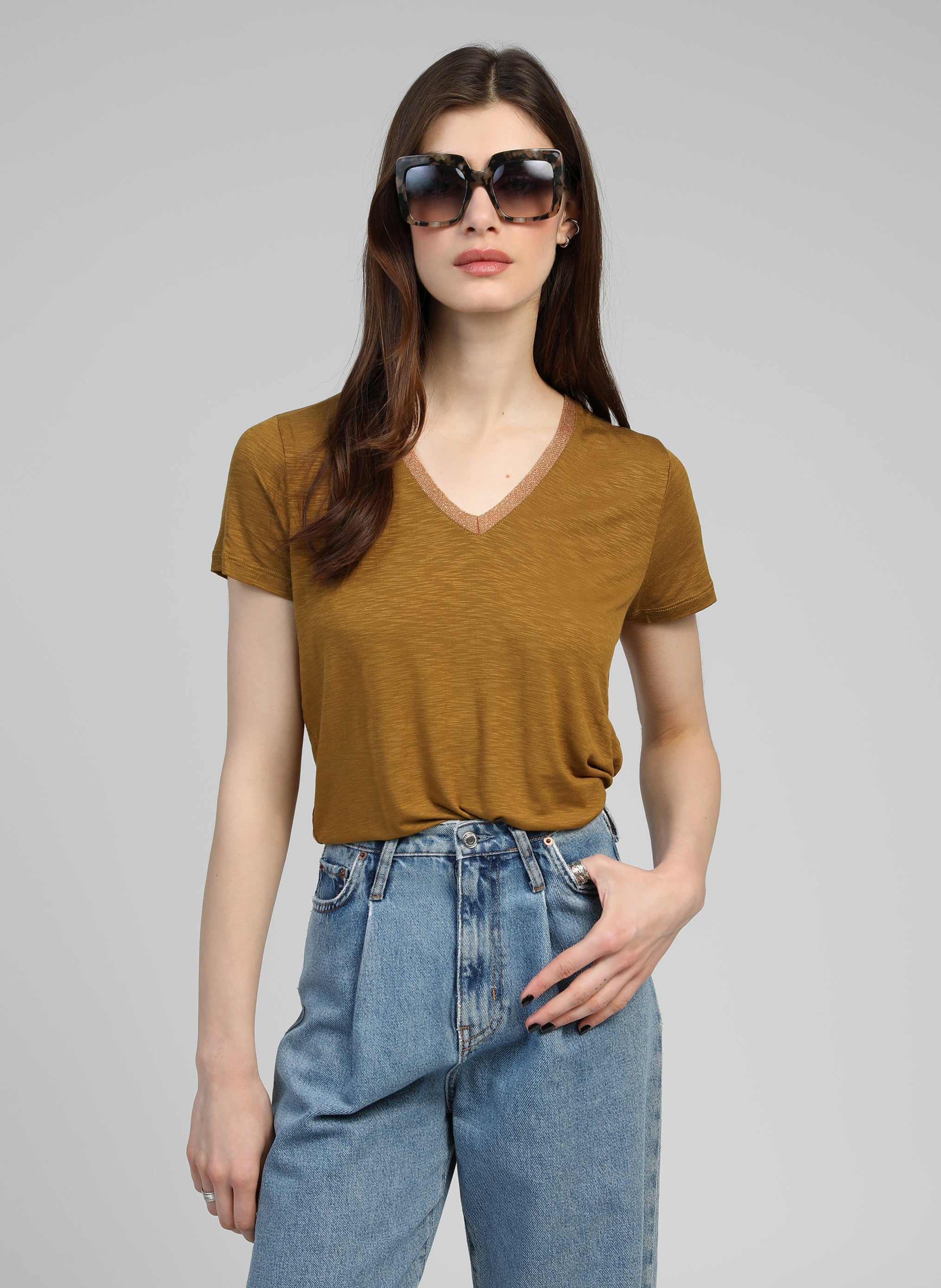 T-SHIRT TERRY bronze