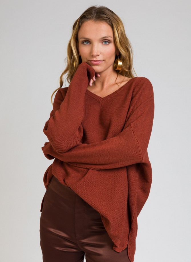 Pull en maille style poncho LEDELY