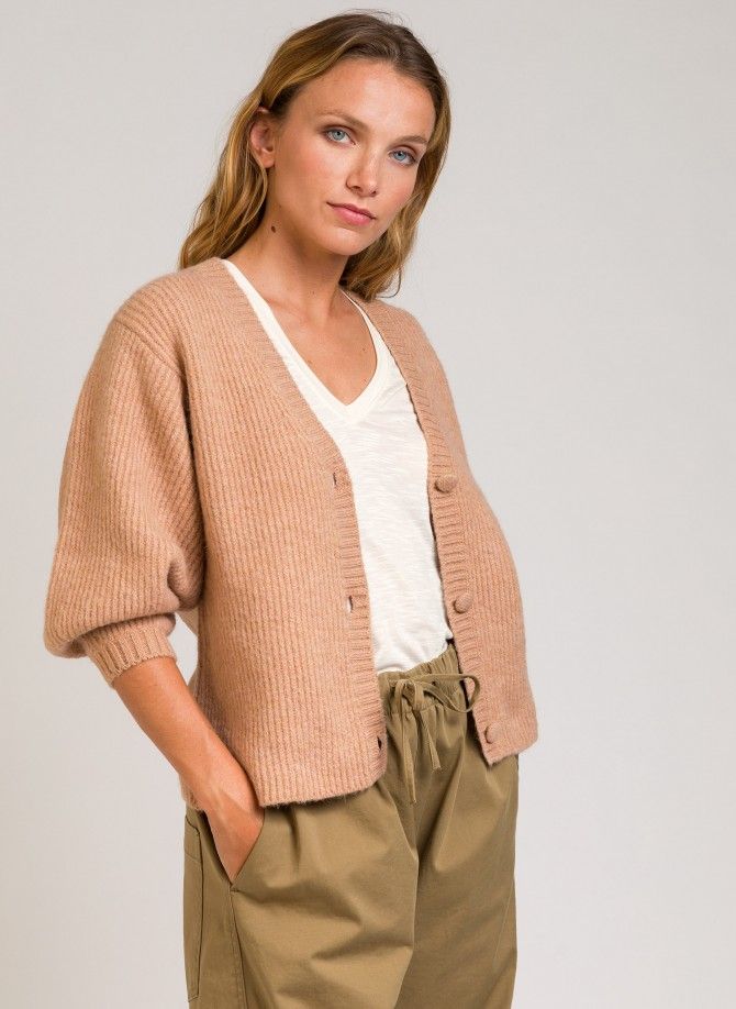 LEVEN knitted short cardigan
