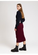Long skirt in ribbed knitwear LACOTY Ange - 2