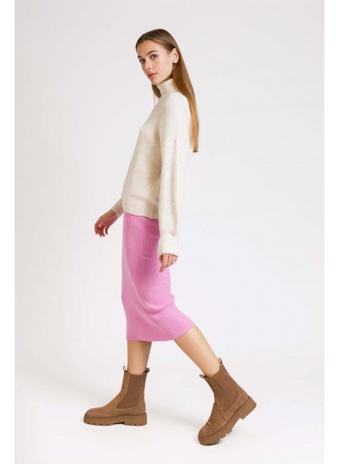 Long skirt in ribbed knitwear LACOTY Ange - 23