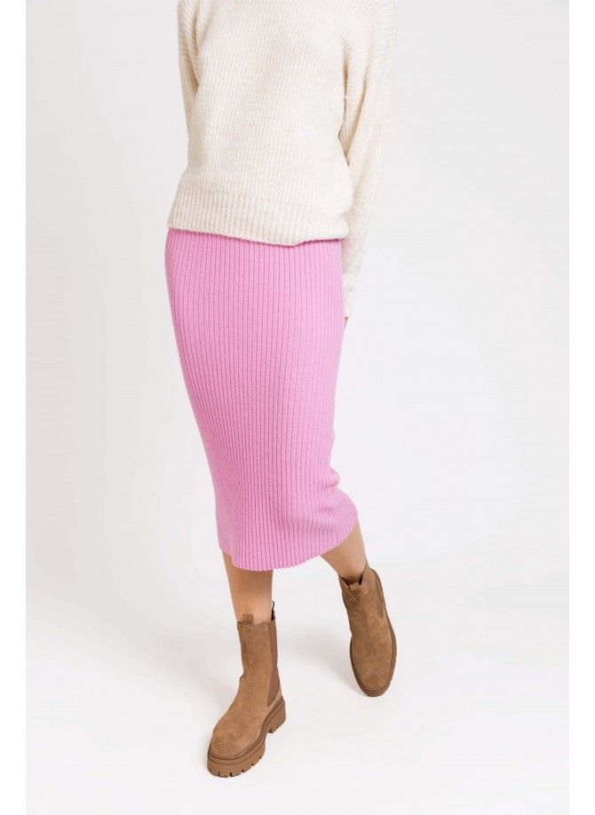 Long skirt in ribbed knitwear LACOTY Ange - 25