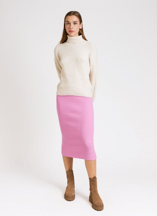 Long skirt in ribbed knitwear LACOTY Ange - 22