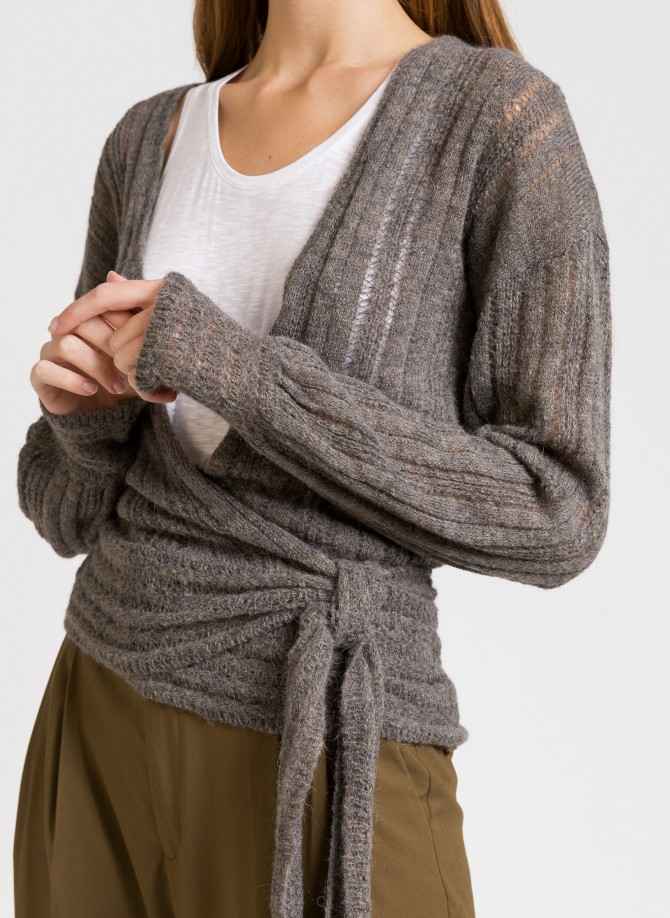 Knitted wrap jumper LECHACHA