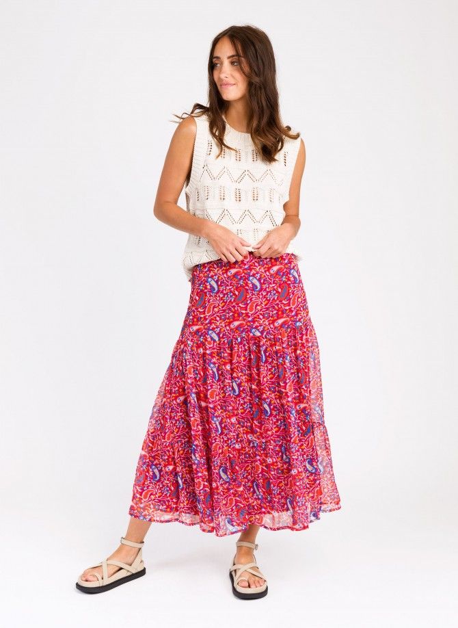 Long skirt with ruffles RENATTA Ange - 6