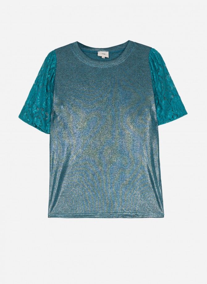 Sequins and lace t-shirt...