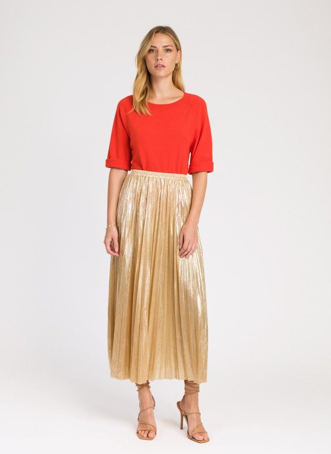 Long iridescent pleated skirt JUSTINA Ange - 2