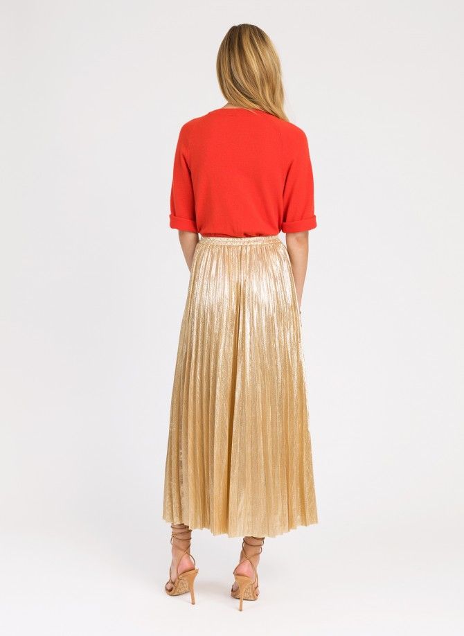 Long iridescent pleated skirt JUSTINA Ange - 3
