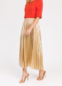 Long iridescent pleated skirt JUSTINA Ange - 4