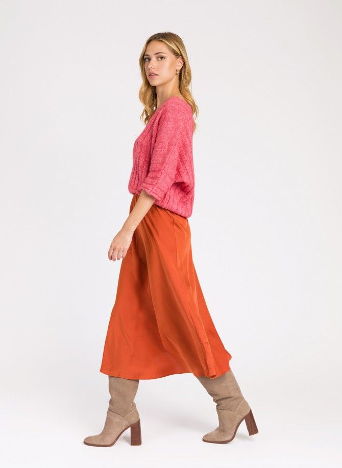 Jupe midi en satin JACOTTY Ange - 14