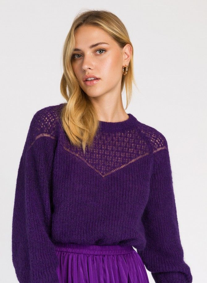LEBONA openwork knit sweater