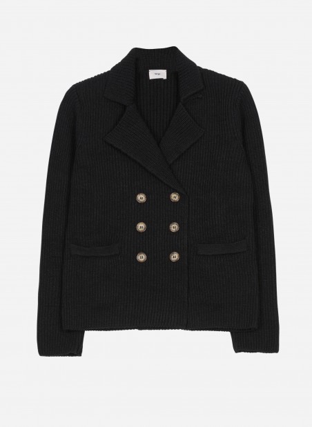 Plain knit suit jacket LECROISA Ange - 5
