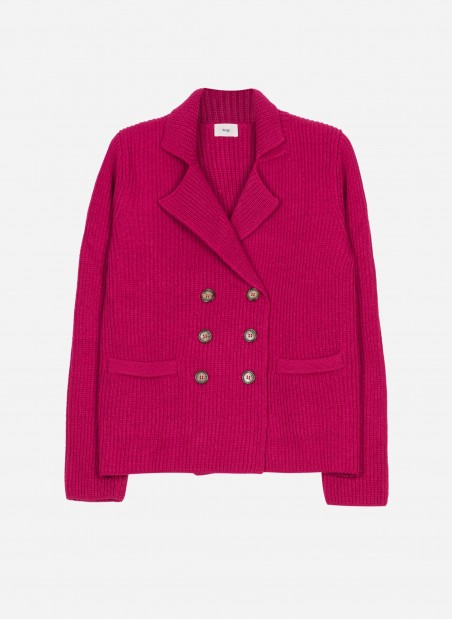 Plain knit suit jacket LECROISA Ange - 10