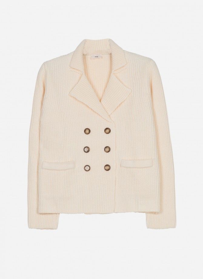 Plain knit suit jacket LECROISA Ange - 22