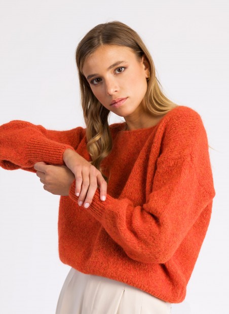 Loose-fitting cocooning knit sweater LEBOUM Ange - 2