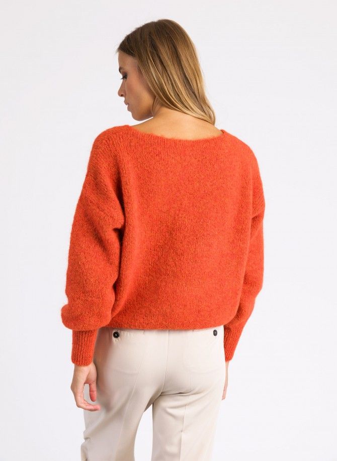 Loose-fitting cocooning knit sweater LEBOUM Ange - 5