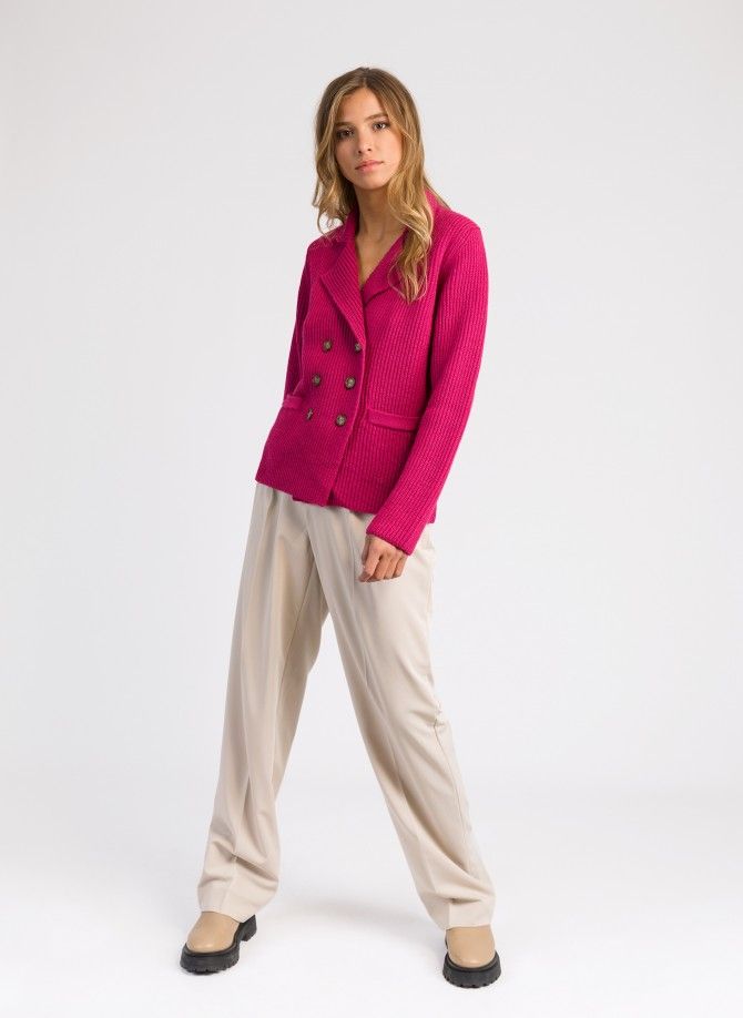 Plain knit suit jacket LECROISA Ange - 7