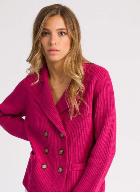 Plain knit suit jacket LECROISA Ange - 6