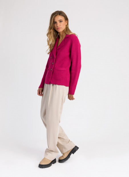 Plain knit suit jacket LECROISA Ange - 8