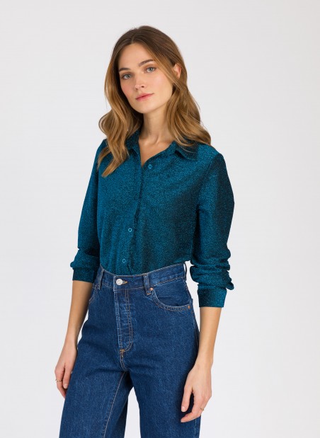 Straight shirt with sequins ALBY Ange - 8