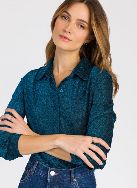 Straight shirt with sequins ALBY Ange - 7