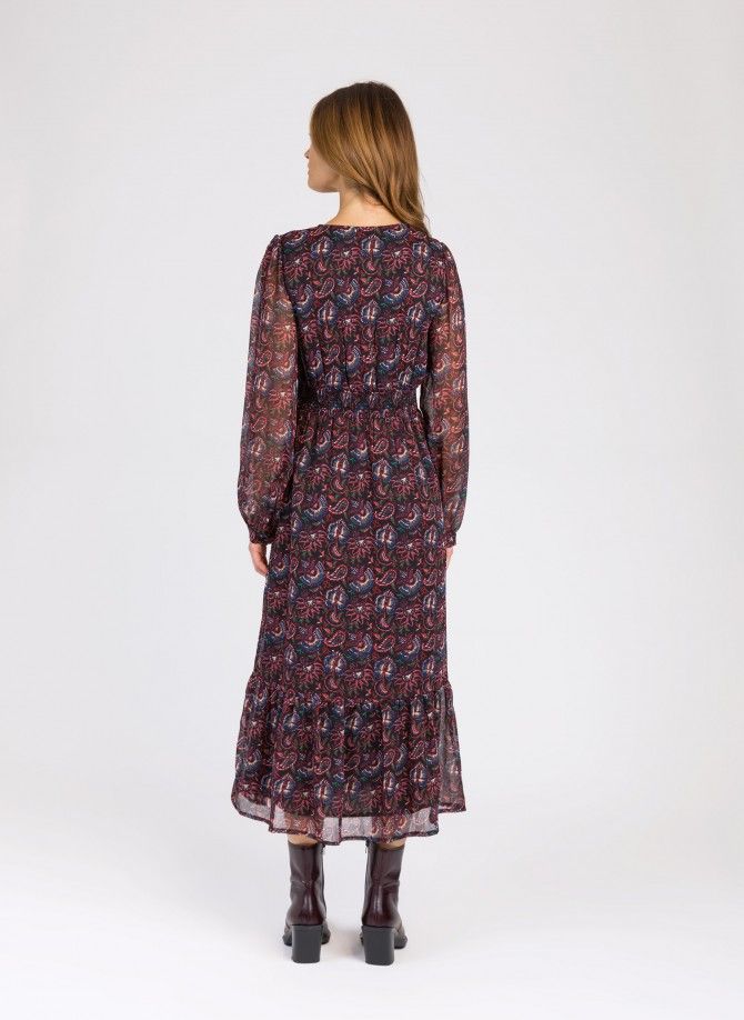 Fitted printed midi dress OCLANDE Ange - 9