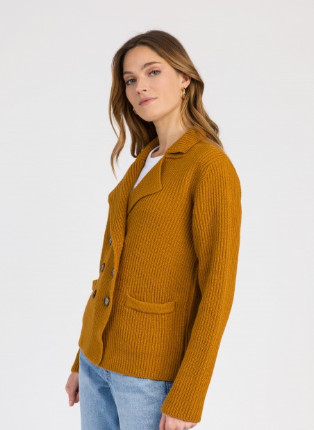Plain knit suit jacket LECROISA Ange - 15