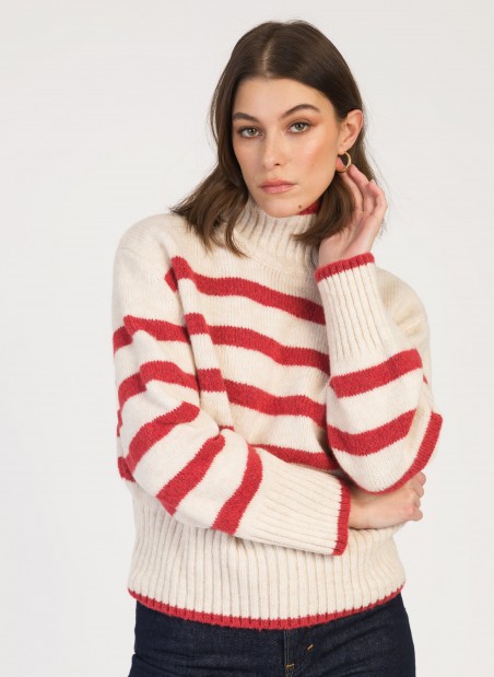 Striped knitted sweater LEROULA  - 9