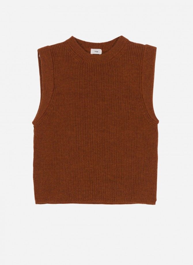 LAMAZOU sleeveless knit sweater