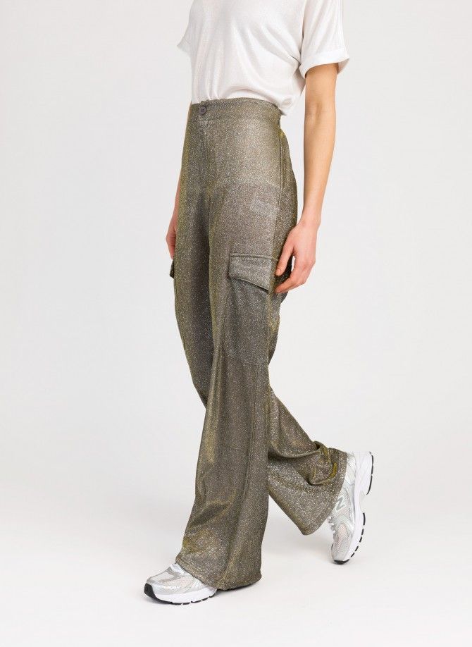 Pantalon paillettes avec poches cargo PILI  - 3
