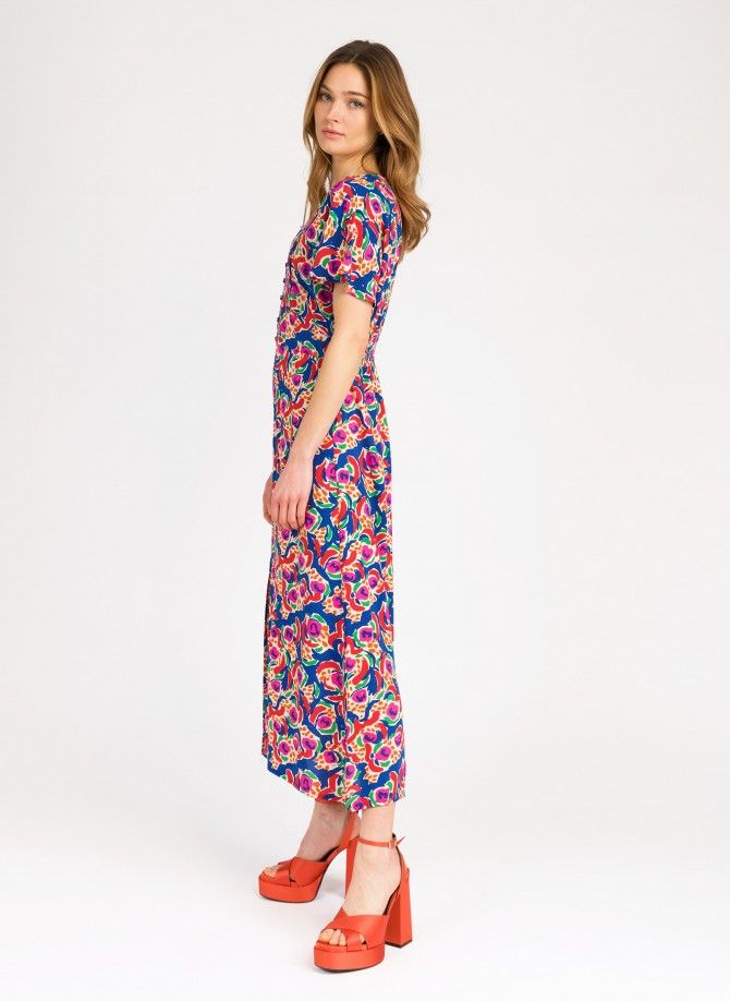 Robe midi imprimée OMBRY  - 1