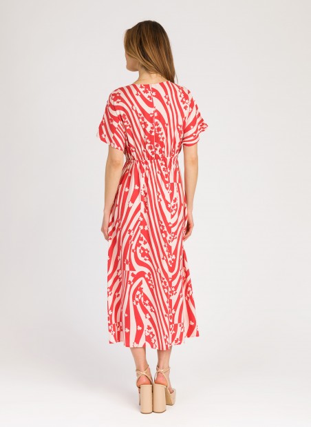 OZAKA printed wrap midi dress  - 13