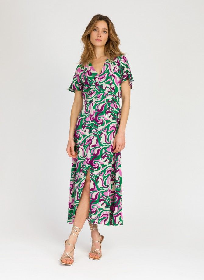 Robe midi imprimée OMBRY  - 1