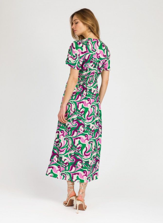 OMBRY printed midi dress  - 4