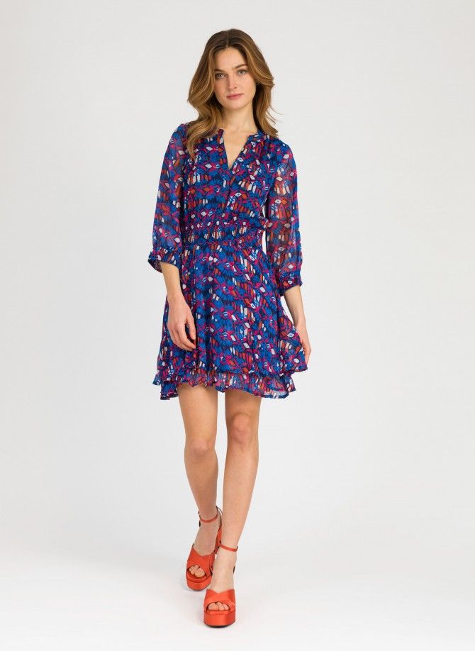 ORMAND short fitted printed dress  - 6