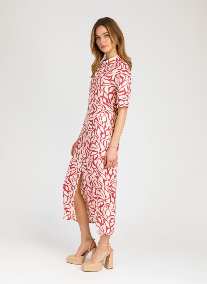 OVIE midi printed shirt dress  - 7