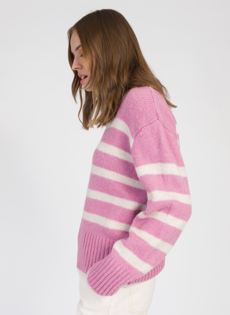 Striped knitted sweater LEROULA  - 16