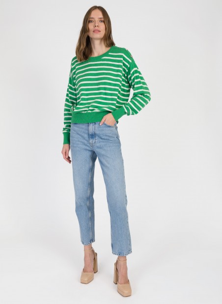 VANYA buttoned sailor sweater  - 2