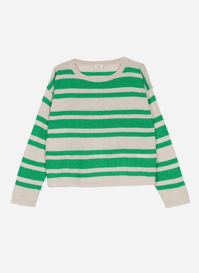 Very short striped sweater LAURINA  - 2