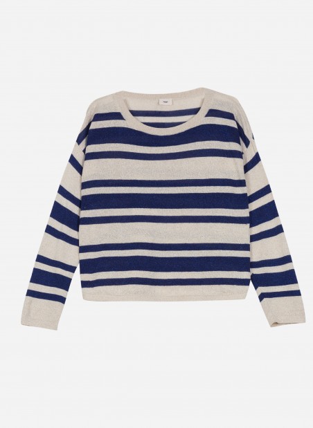 Very short striped sweater LAURINA  - 5