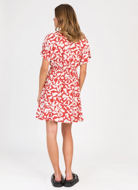 Elegant printed short dress MIANY  - 4