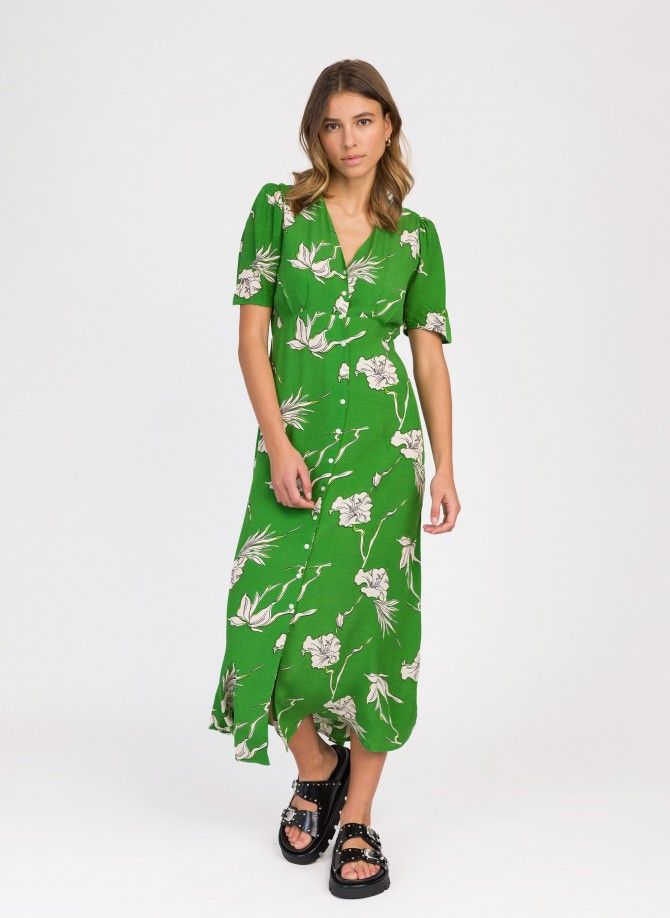MONTANA midi dress, flared and buttoned