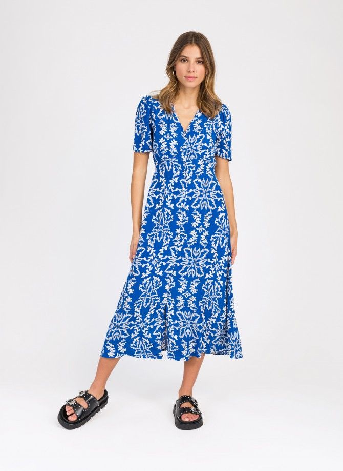 MONTANA midi dress, flared and buttoned