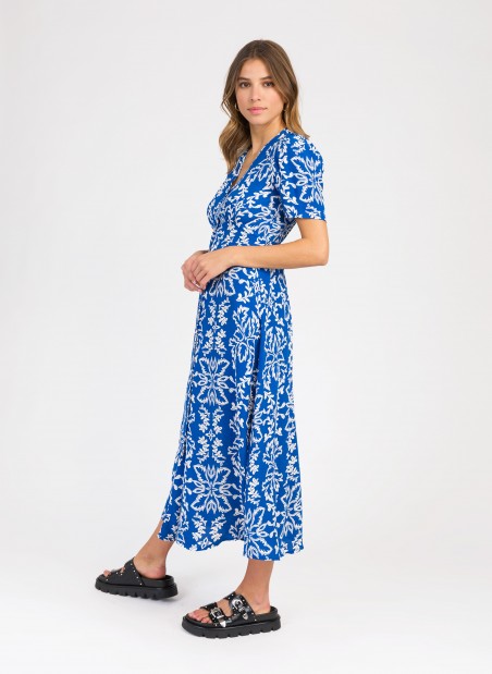 MONTANA midi dress, flared and buttoned  - 3